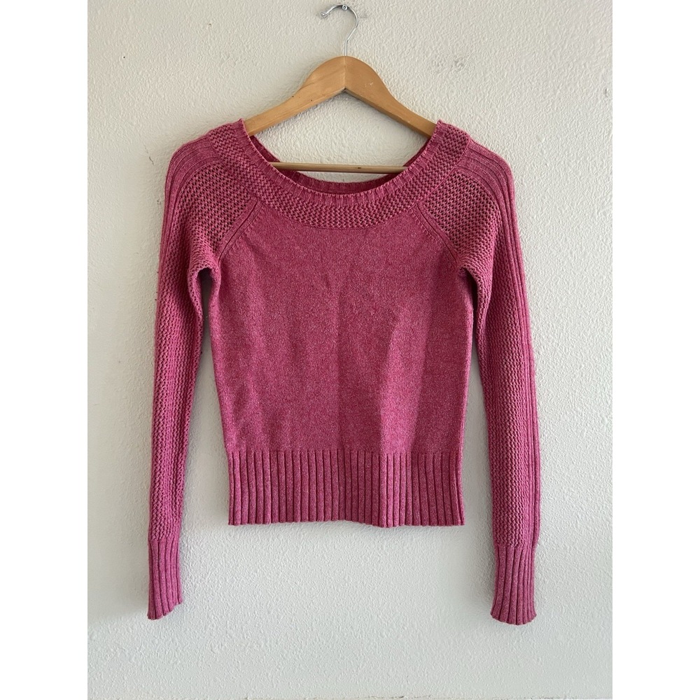 Sarsaparilla Y2K Wool Blend Knit Pink Sweater Size Small Coquette Romantic